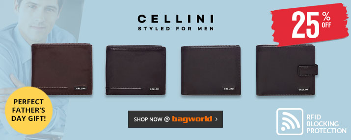 Cellini RFID Blocking Leather Wallets @ Bagworld